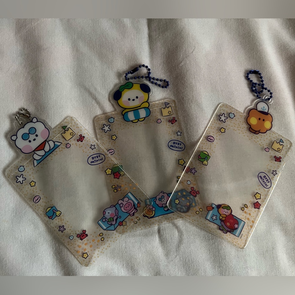 -bundle- BTS BT21 photocard holder - shooky RJ and chimmy